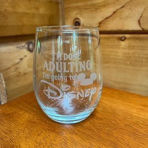 I’m done adulting, I’m going to Disney stemless wine glass